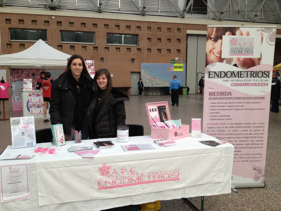 Endometriosis awareness table by APE Onlus Italy
