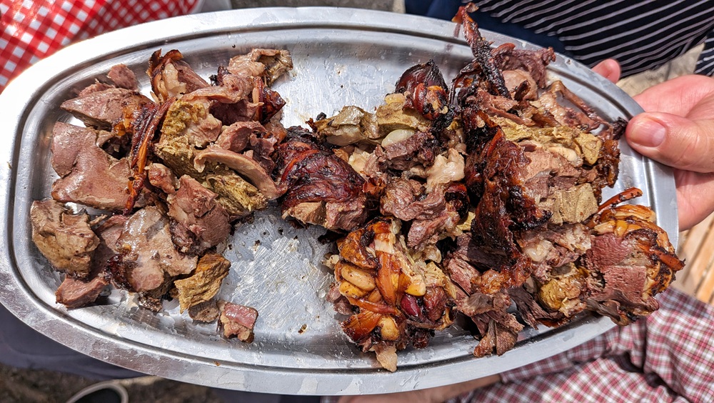 Greek Easter food kokoretsi